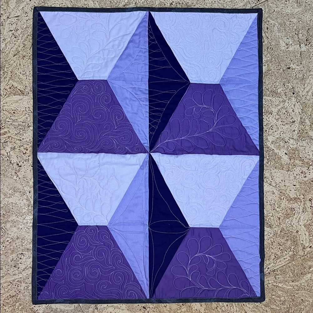 Geometric Purple Quilt